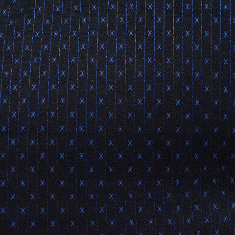 Blue Pinstripes Jacquard, Poly-Viscose