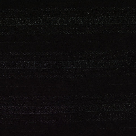 Black Horizontal-Stripe Jacquard, Poly-Viscose, 150 cm, ref EF-4556