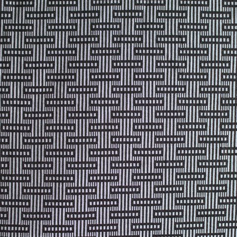 Black Geometric Jacquard, Poly-Viscose, 150 cm, ref EF-4583