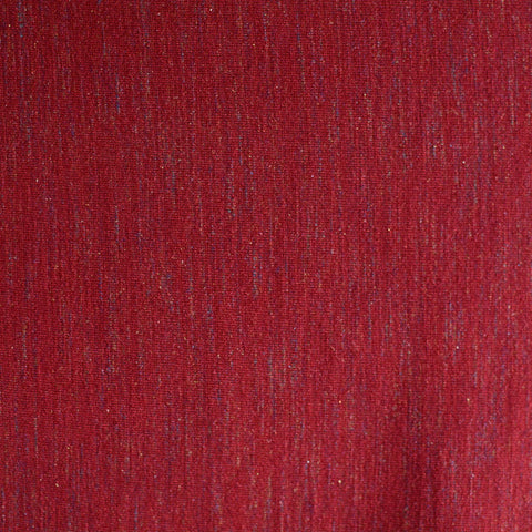 Deep Red Marl Jersey Knit, Poly-Viscose, 128 gsm