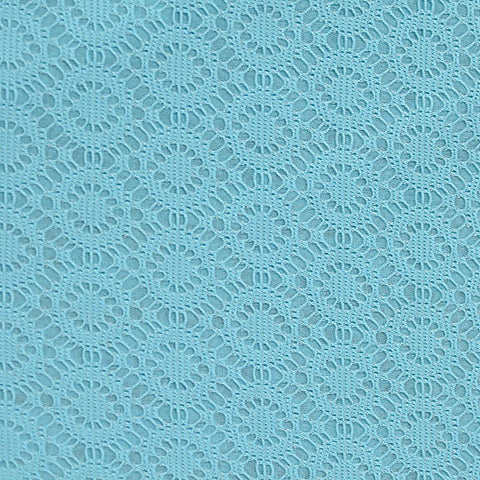 Jacquard Polyester Stretch Knit Fabric, 170 gsm, 165 cm — Blue