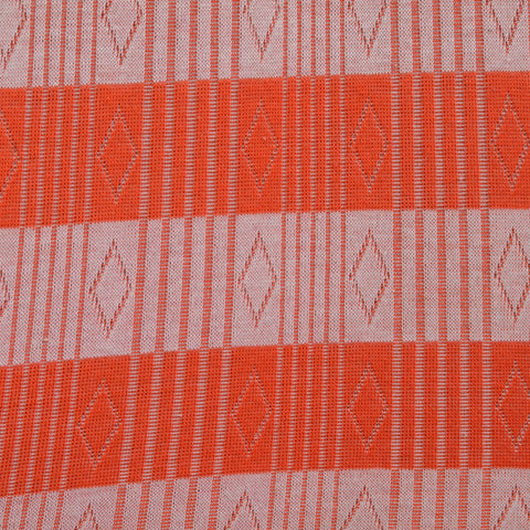 Orange Horizontal-Stripe Jacquard, Viscose