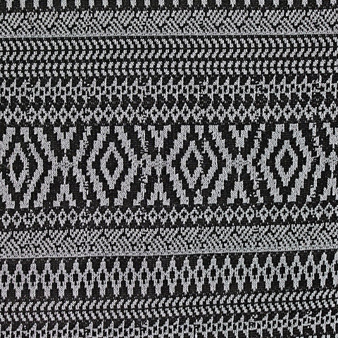 Black Geometric-Diamond Jacquard, Polyester, 210 gsm