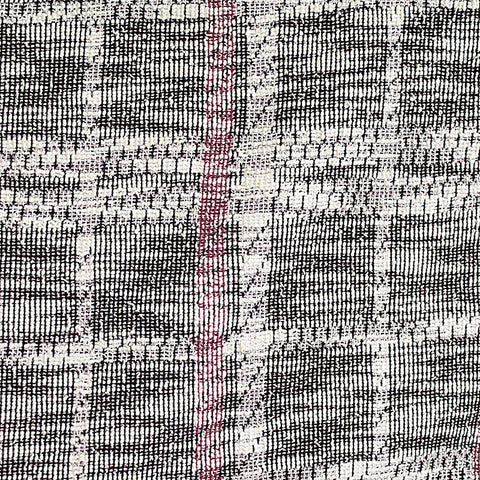 Red Plaid Jacquard, Poly-Cotton, 230 gsm