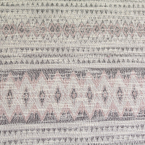 Cream Geometric Jacquard, Cotton-Poly