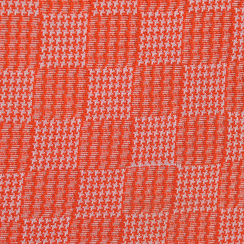 Orange Houndstooth Jacquard, Viscose