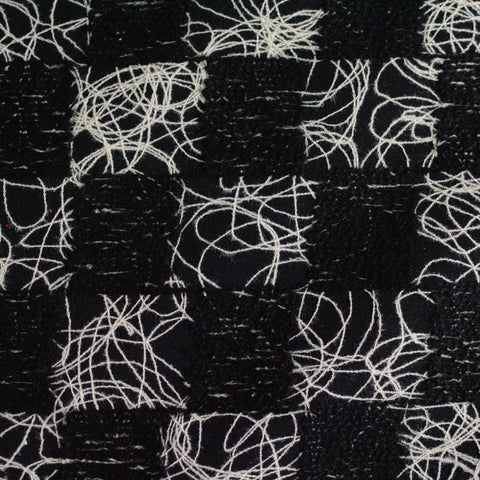 Black Squares Jacquard, Viscose