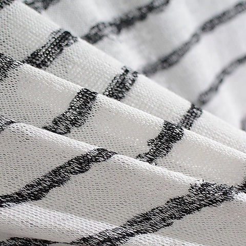 Black Stripes Chunky Knit, Viscose-Poly, 152 gsm, 160 cm, ref EF-5101