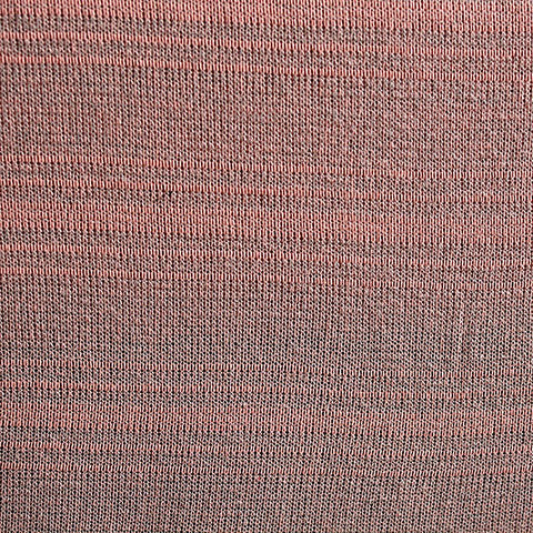 Red Horizontal-Stripe Chunky Knit, Viscose-Poly, 127 gsm
