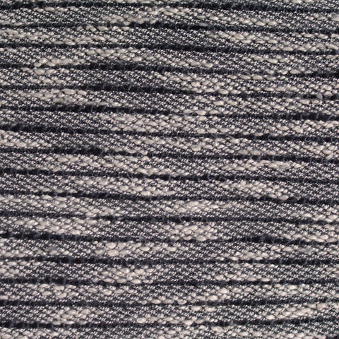 Dark Grey Textured-Stripe French Terry