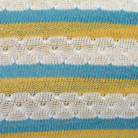 Blue Stripes Chunky Knit, Poly-Cotton, 260 gsm