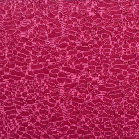 Fuchsia Openwork Jersey Knit, Polyester
