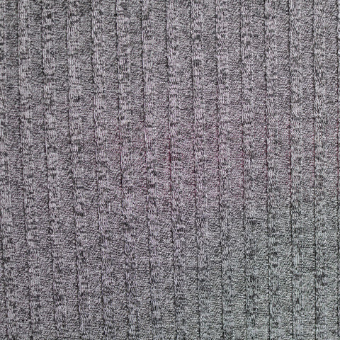 Heather Grey Marl Rib Knit, 210 gsm
