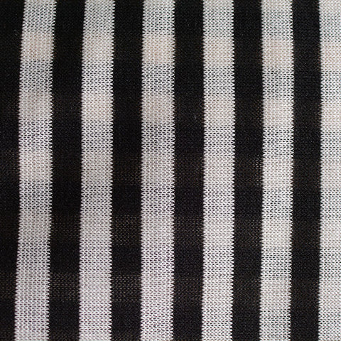 Black Vertical-Stripe Jacquard, Polyester, 210 gsm
