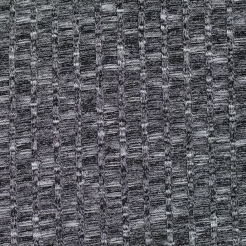 Black Heathered-Marl Rib Knit, Viscose-Poly, 260 gsm