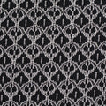 Jacquard Polyester Cotton Blend Stretch Knit Fabric, 534 gsm, 172 cm — Black