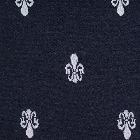 Jacquard Polyester Viscose Knit Fabric, 150 cm — Navy, ref EF-5652