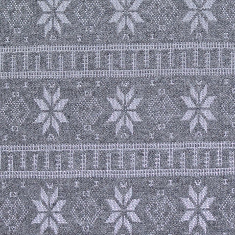 Light Grey Geometric Jacquard, Poly-Viscose