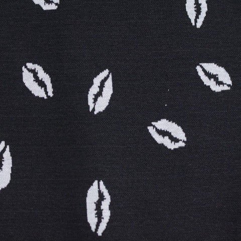 Jacquard Polyester Viscose Knit Fabric, 150 cm — Black