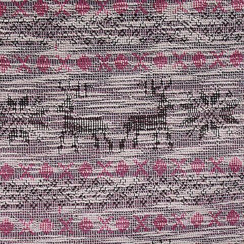 Purple Floral Jacquard, Poly-Cotton, 220 gsm, 160 cm
