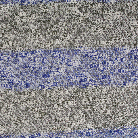 Heathered Grey Horizontal-Stripe Chunky Knit, Cotton-Poly