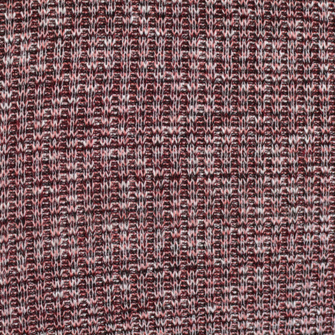 Burgundy Heather Rib Knit, Poly-Viscose
