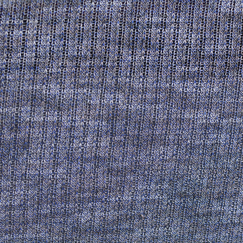 Blue Marl Rib Knit, Viscose-Poly