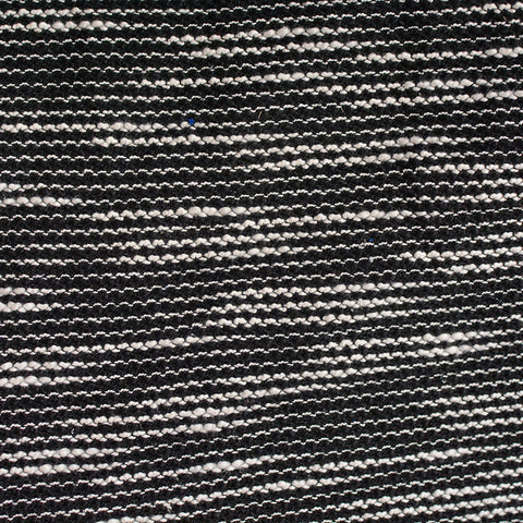White Horizontal-Stripe Chunky Knit, Cotton-Poly