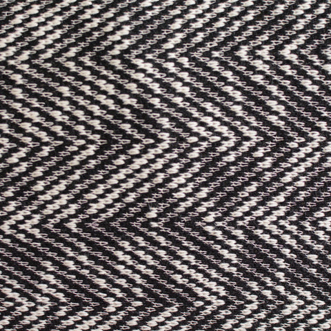 Black Chevron Chunky Knit, Cotton-Poly, 248 gsm