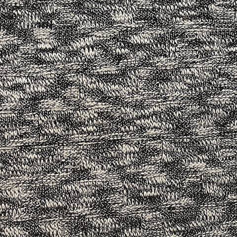 Black Marl Chunky Knit, Poly-Cotton, 346 gsm