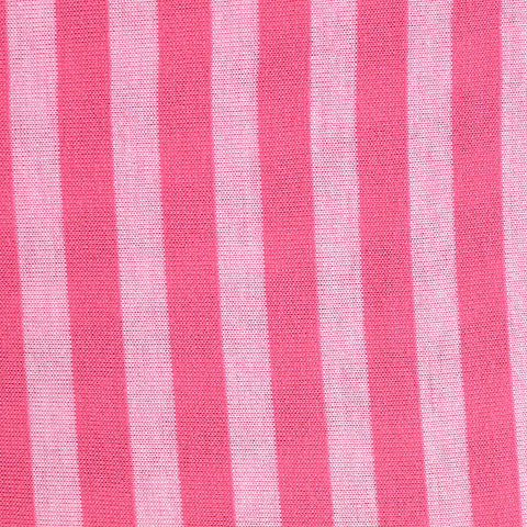 Pink Vertical-Stripe Chunky Knit, Polyester, 300 gsm