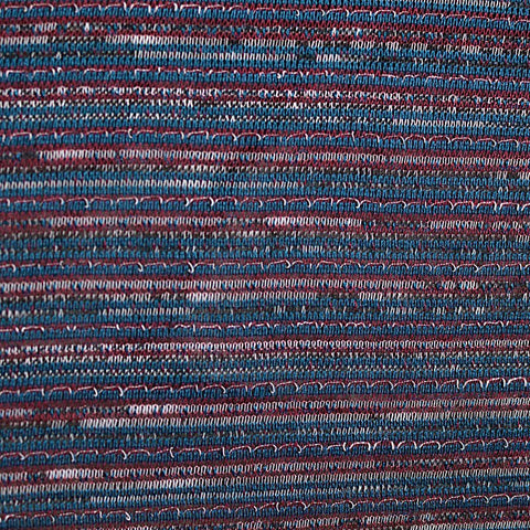 Blue Horizontal-Stripe Chunky Knit, Poly-Cotton, 90 gsm