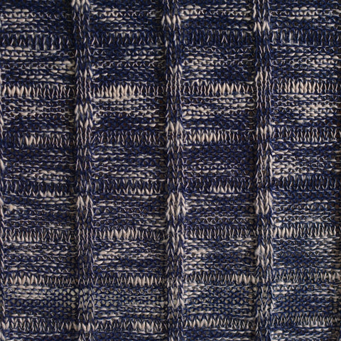 Navy Marl Chunky Knit, Polyester, 280 gsm