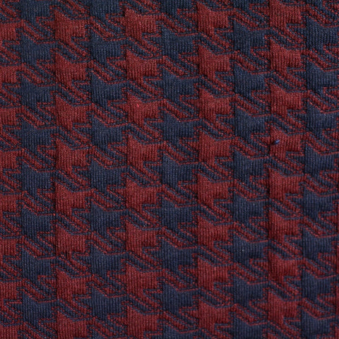 Dark Blue Houndstooth Chunky Knit, Polyester