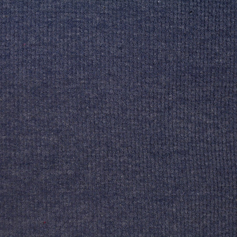 Dark Blue Heathered-Marl Chunky Knit, Poly-Cotton