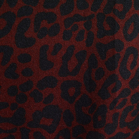 Black Leopard Knit, Polyester, 194 gsm