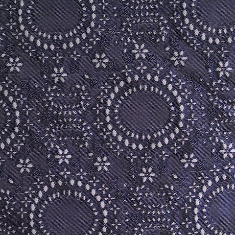 Navy Circles Jacquard, Polyester