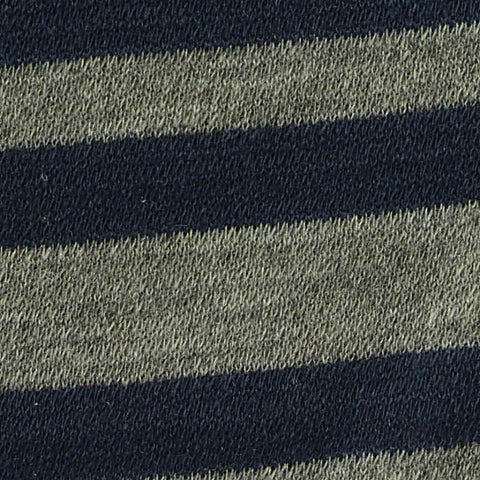 Navy Horizontal-Stripe Knit, Polyester, 265 gsm