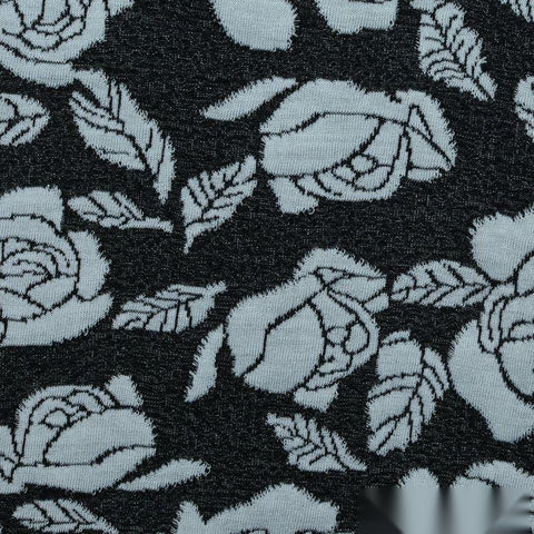 Light Blue Floral Jacquard, Polyester