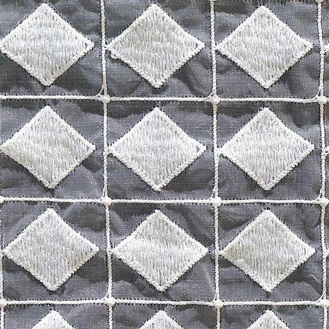White Diamond Jacquard, Polyester