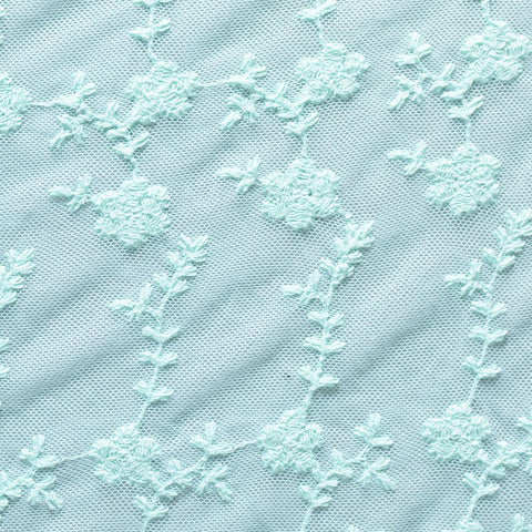 Light Blue Floral Knit, Polyester