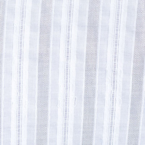 White Vertical-Stripe Jacquard, Cotton-Viscose