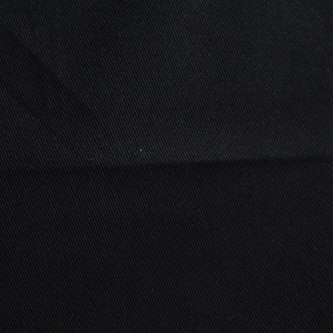 Cotton Stretch Twill Fabric, 290 gsm, 145 cm — Black