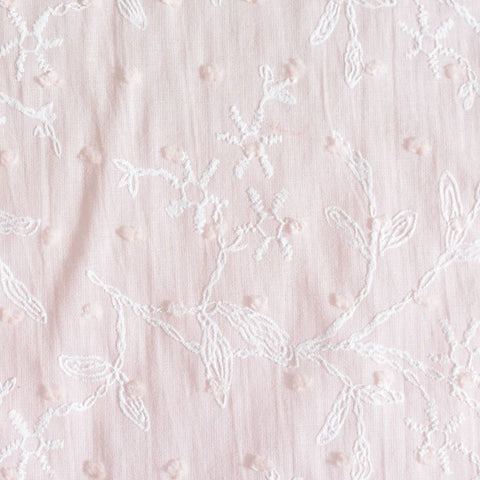 White Floral Voile, Cotton