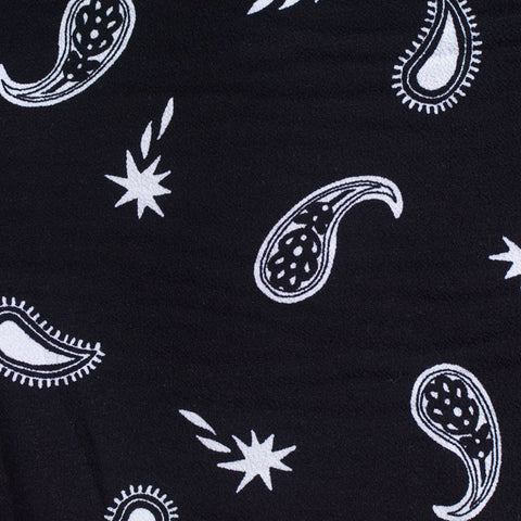 Black Paisley Woven, Viscose