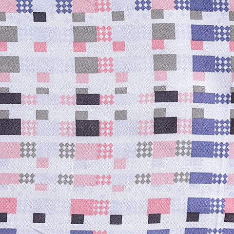 Pink Grid Woven, Viscose