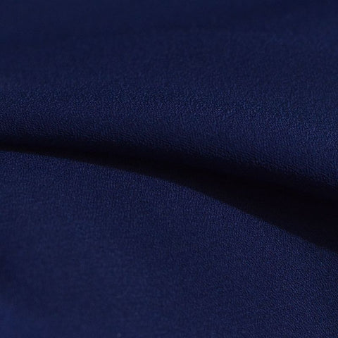 100% Polyester Linen-Look Fabric, 115 gsm, 150 cm — Navy, ref EF-7927