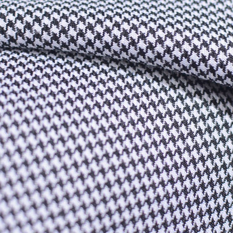 Black Houndstooth Woven, Polyester