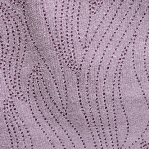 Dark Purple Wavy-Line Jersey Knit