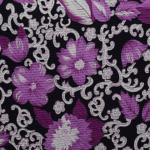 Purple Floral Mesh, Viscose